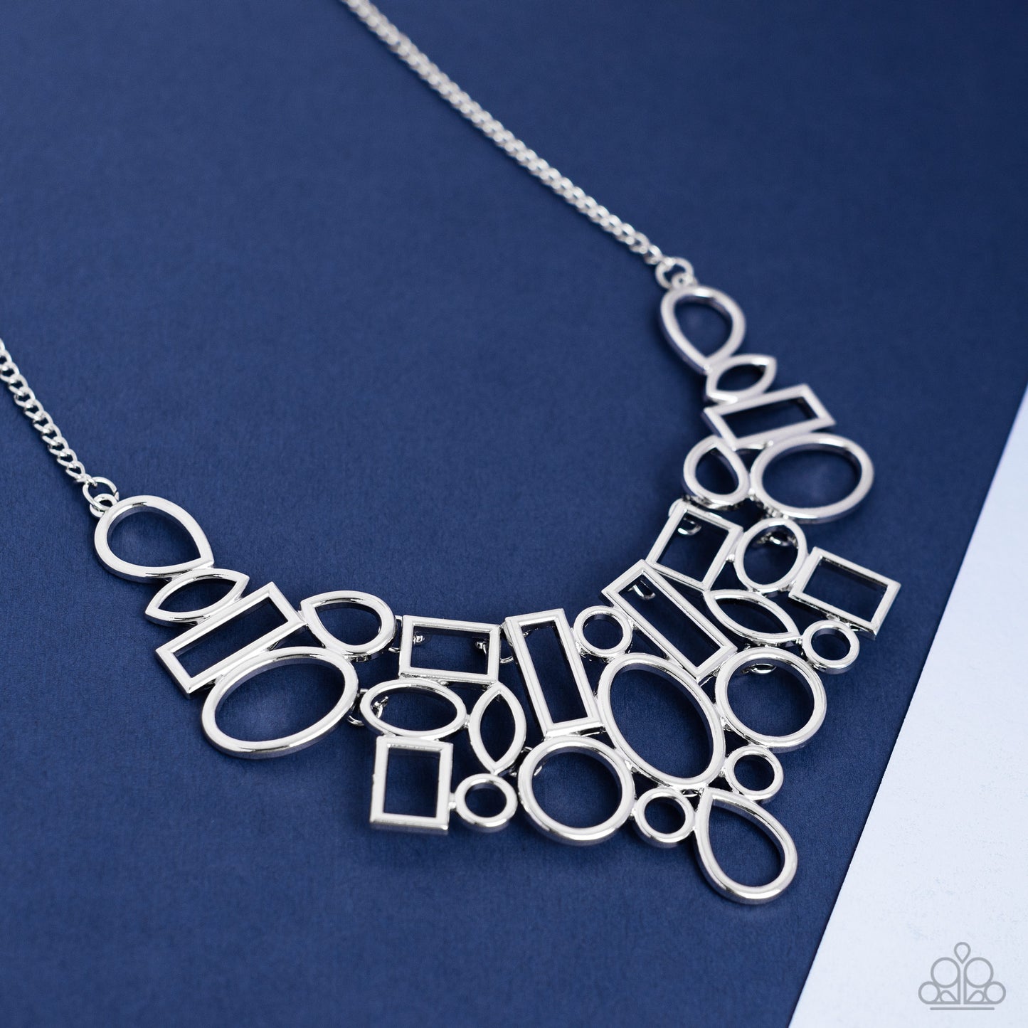 Geometric Grit - Silver Geometric Short Necklace
