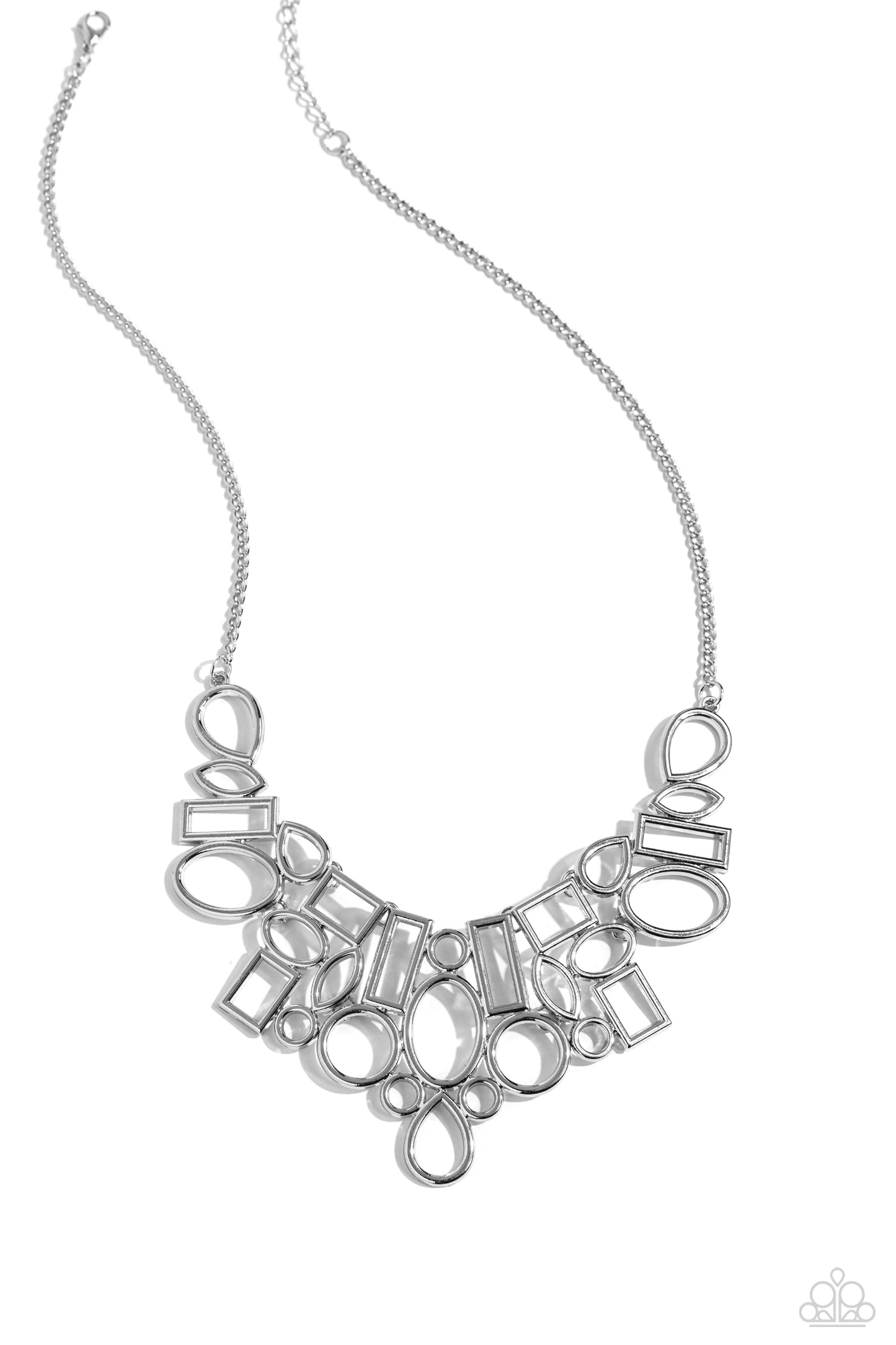 Geometric Grit - Silver Geometric Short Necklace