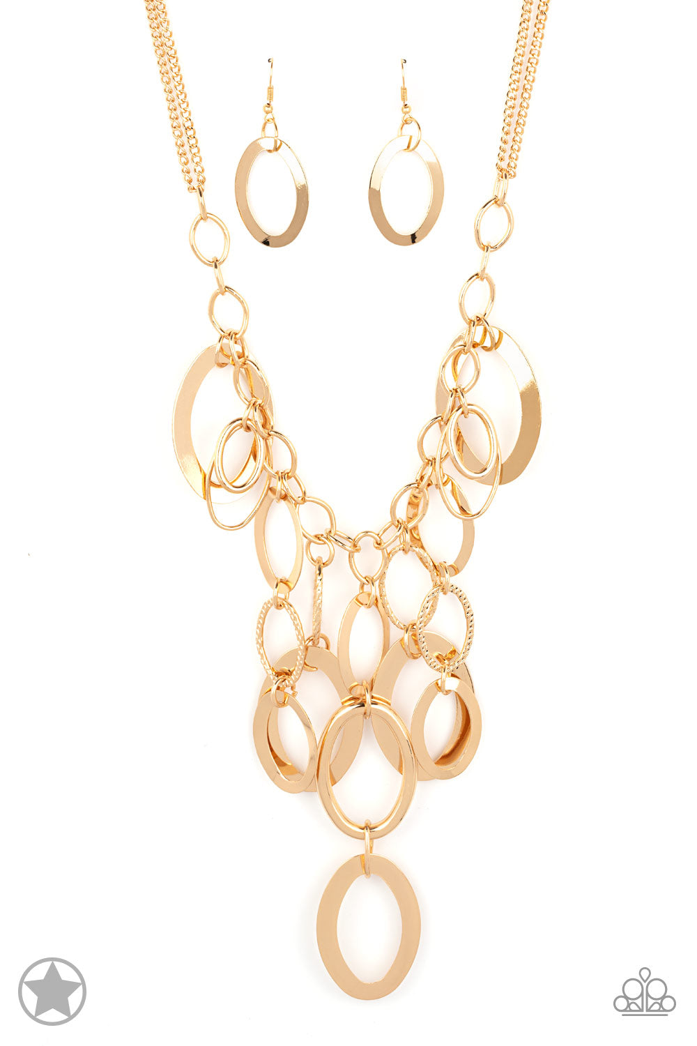 A Golden Spell - Gold Textured Medium-Length Necklace