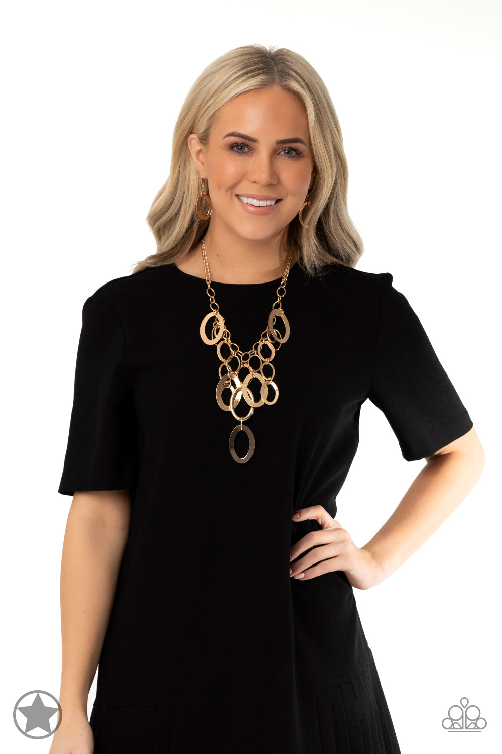 A Golden Spell - Gold Textured Medium-Length Necklace