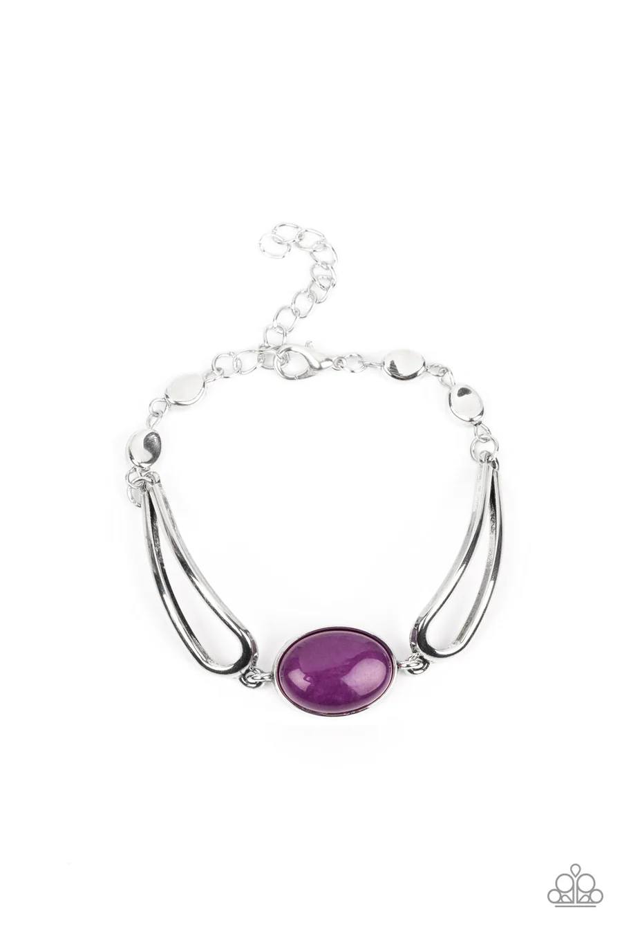 A Quarter Past ZEN - Purple Stone Silver Bracelet