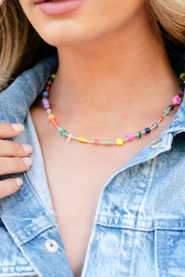 Ambitious Assortment - Multi Color Charm Bead Choker Necklace - 2023 Convention Exclusive
