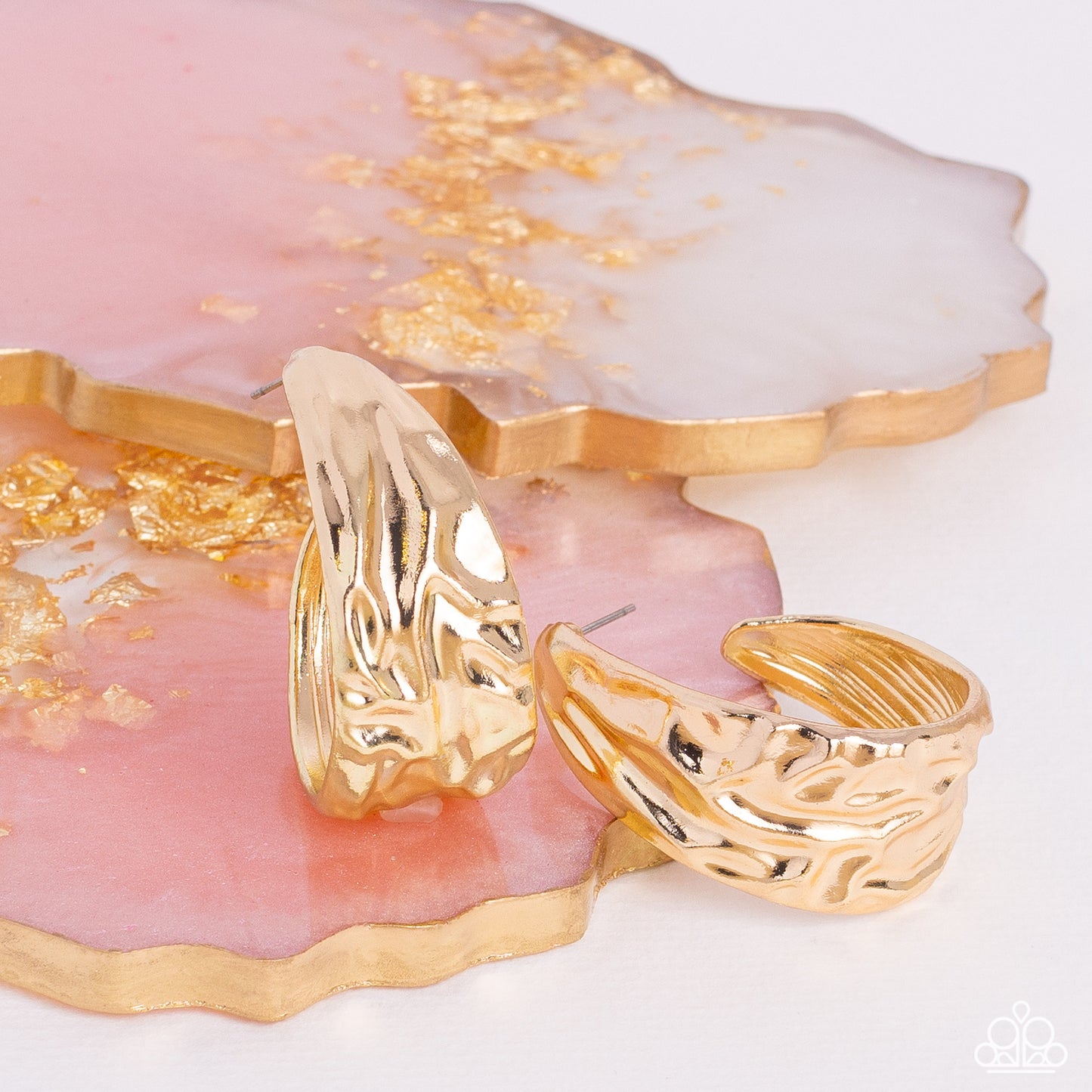 Badlands and Bellbottoms - Gold Hoop Post Earrings