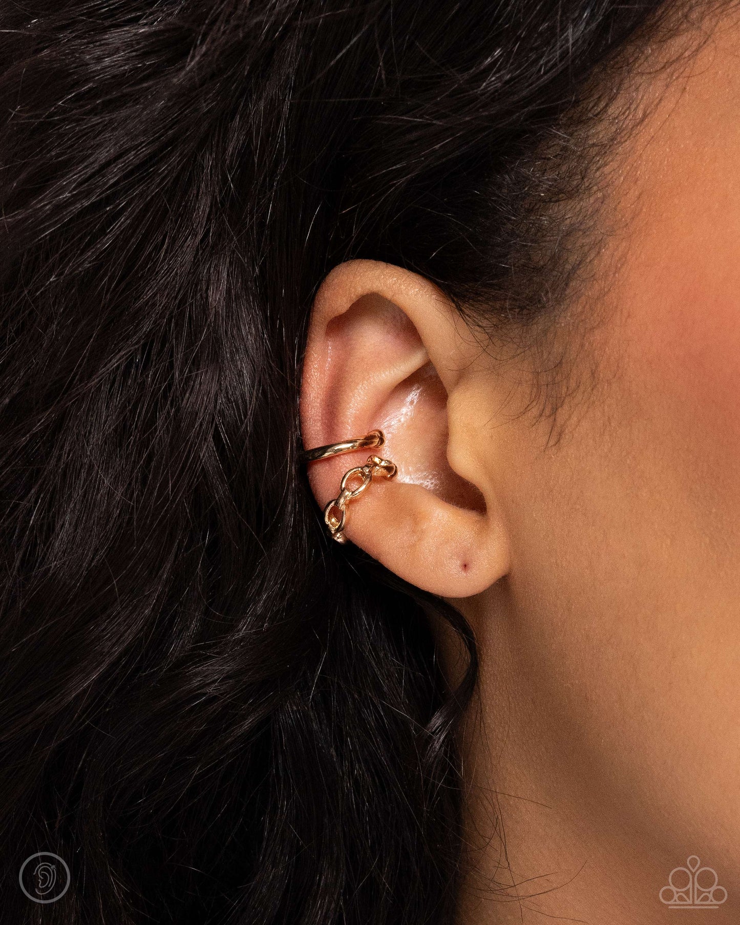 Barbell Beauty - Gold Ear Cuff Earrings