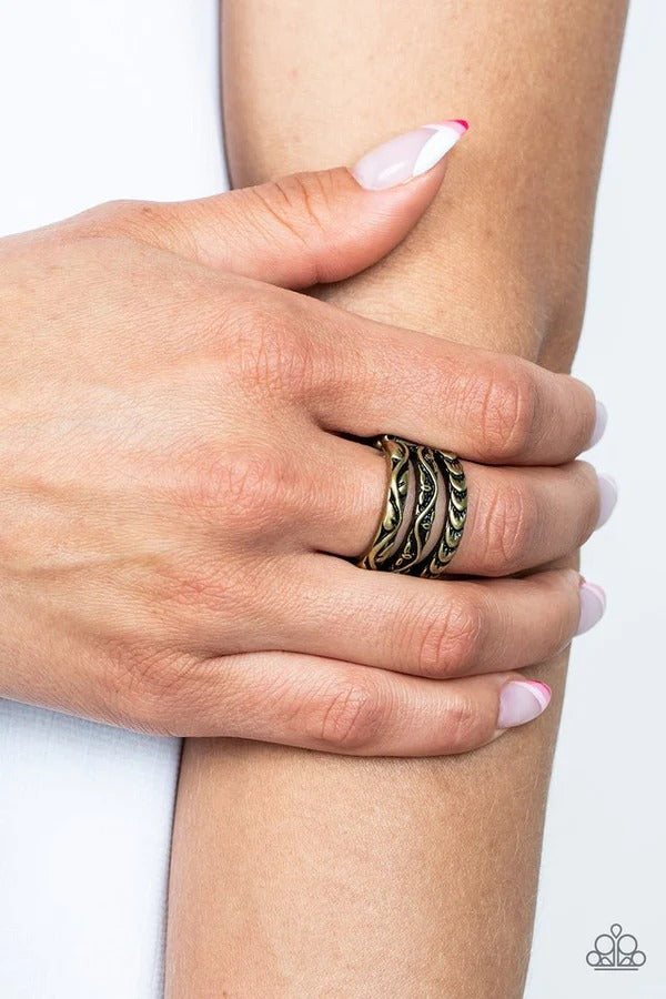 Canyon Canopy - Brass Vine Pattern Ring