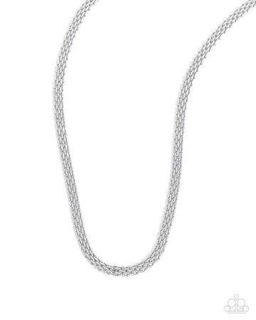 PERFECT MATCH / SET: Chained Character - Silver Stainless Steel Urban Necklace AND Chained Constitution - Silver Stainless Steel Urban Clasp Bracelet - 2024 Convention Exclusives