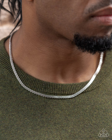 PERFECT MATCH / SET: Chained Character - Silver Stainless Steel Urban Necklace AND Chained Constitution - Silver Stainless Steel Urban Clasp Bracelet - 2024 Convention Exclusives