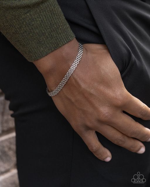 PERFECT MATCH / SET: Chained Character - Silver Stainless Steel Urban Necklace AND Chained Constitution - Silver Stainless Steel Urban Clasp Bracelet - 2024 Convention Exclusives