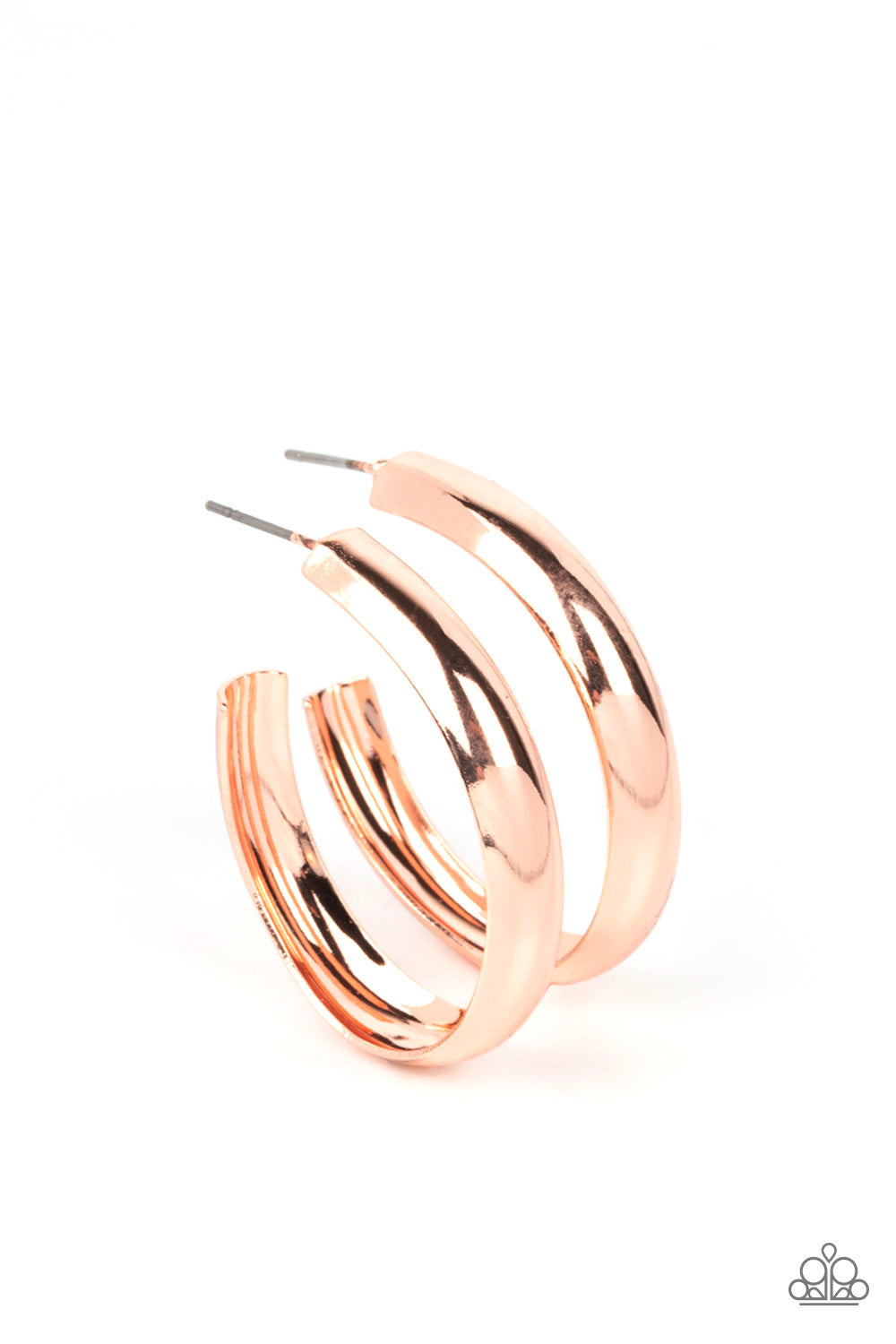 Champion Curves - Rose Gold Hoop Post Earrings