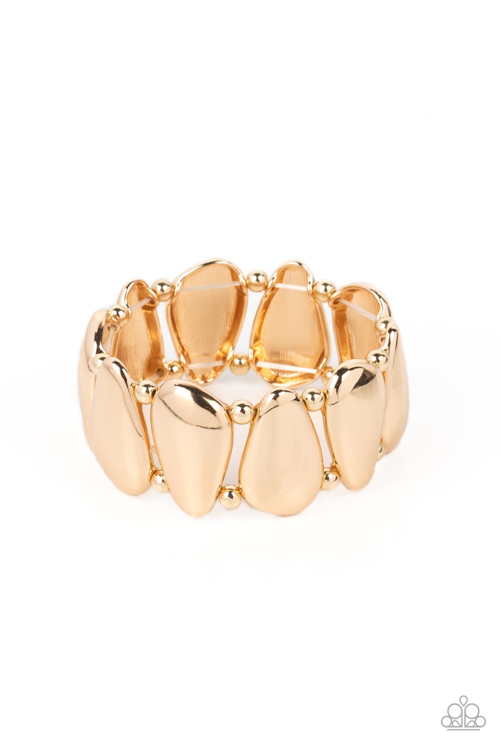Classy Cave - Gold Teardrop Stretchy Bracelet