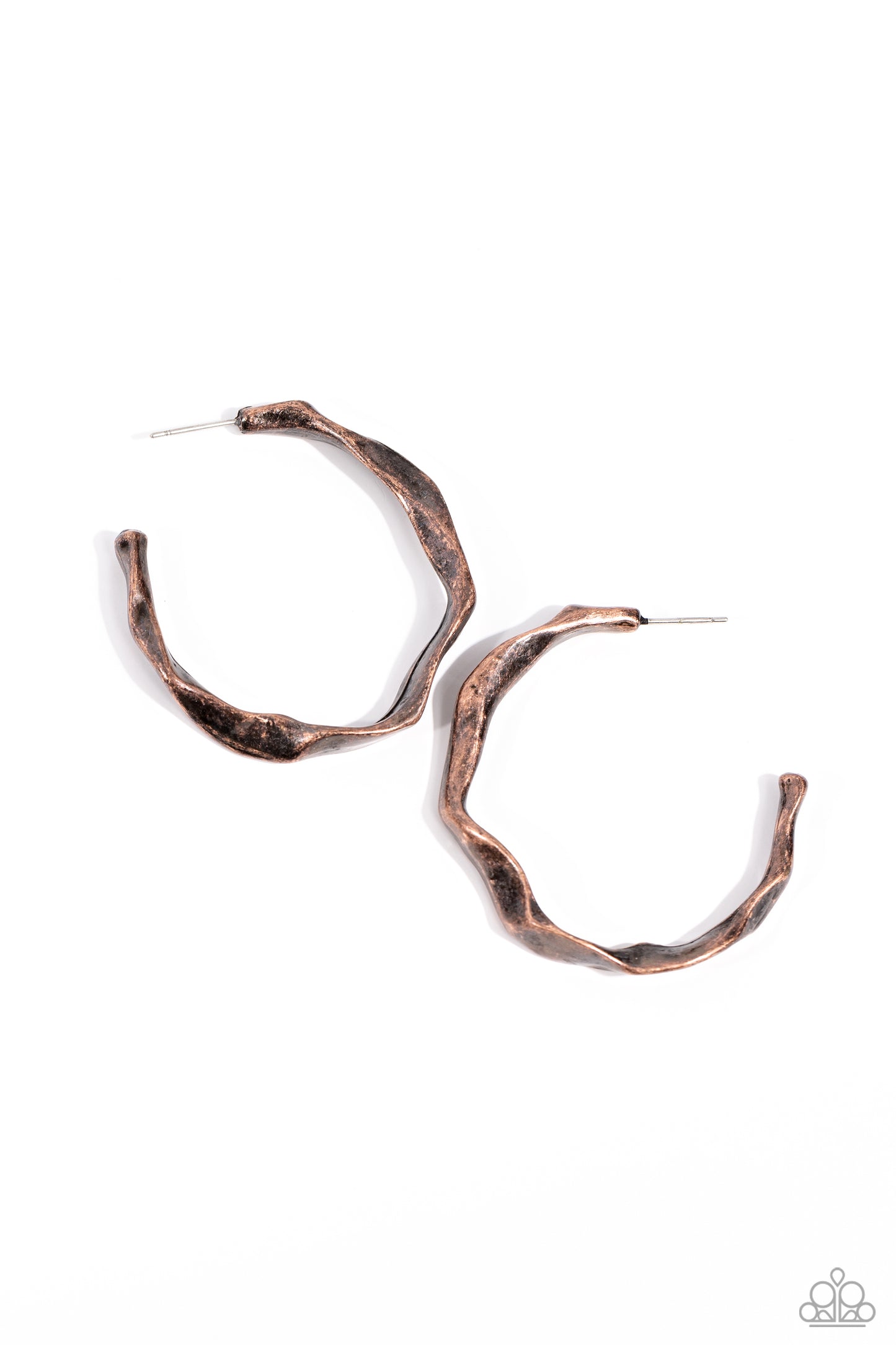 Coveted Curves - Copper Post Hoop Earrings