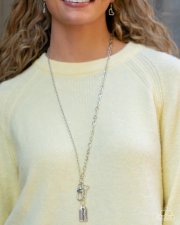 Dreamy Direction - Silver Dreamer Stamped Heart Key Lanyard Necklace - 2024 Convention Exclusive
