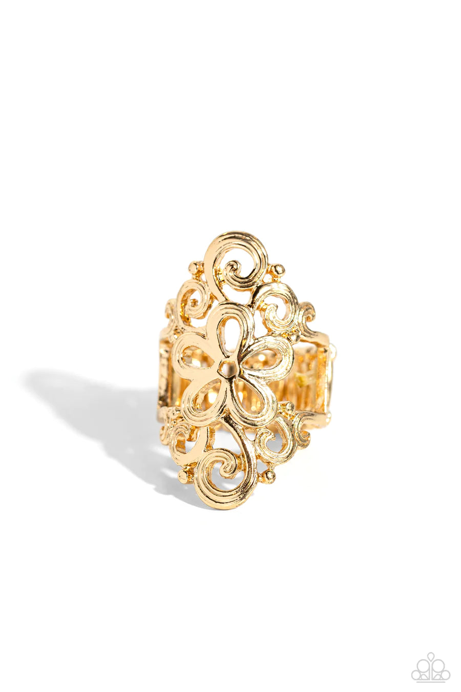 Fantastically Floral - Gold Filigree Ring