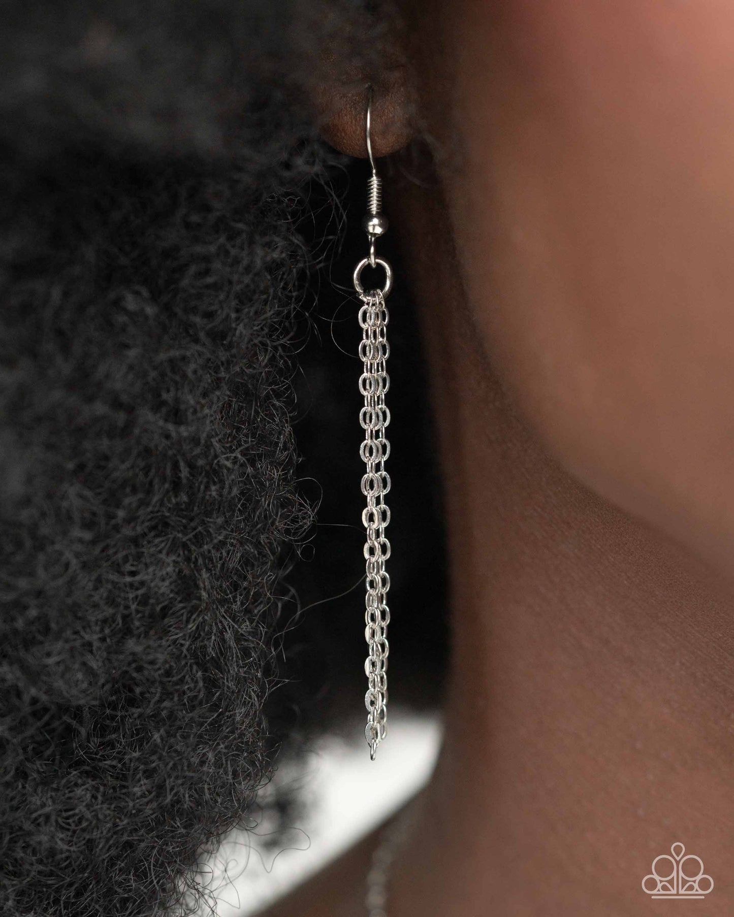 Gallery Gala - Black and Smoky Gem Pendant Silver Short Necklace