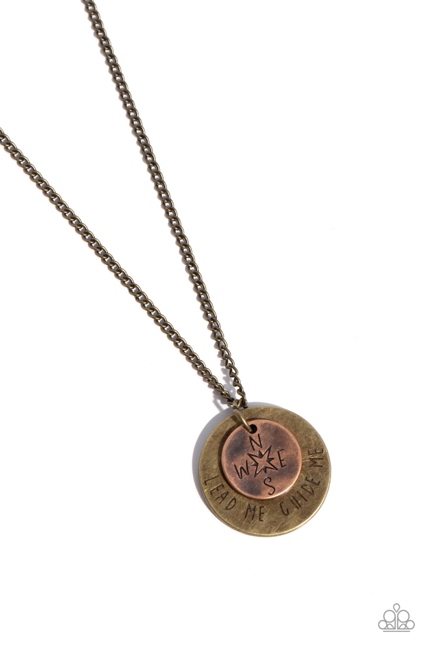 Gilded Guide - Brass and Copper LEAD ME GUIDE ME Inspirational Short Necklace