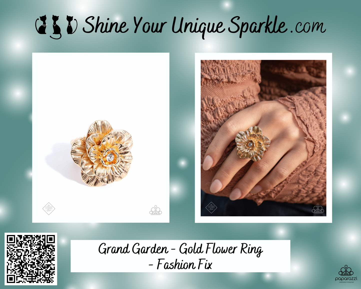 Grand Garden - Gold Flower Ring - Fashion Fix