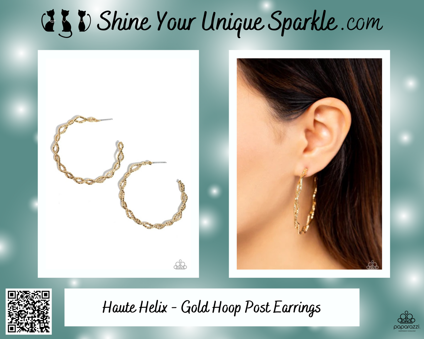 Haute Helix - Gold Hoop Post Earrings