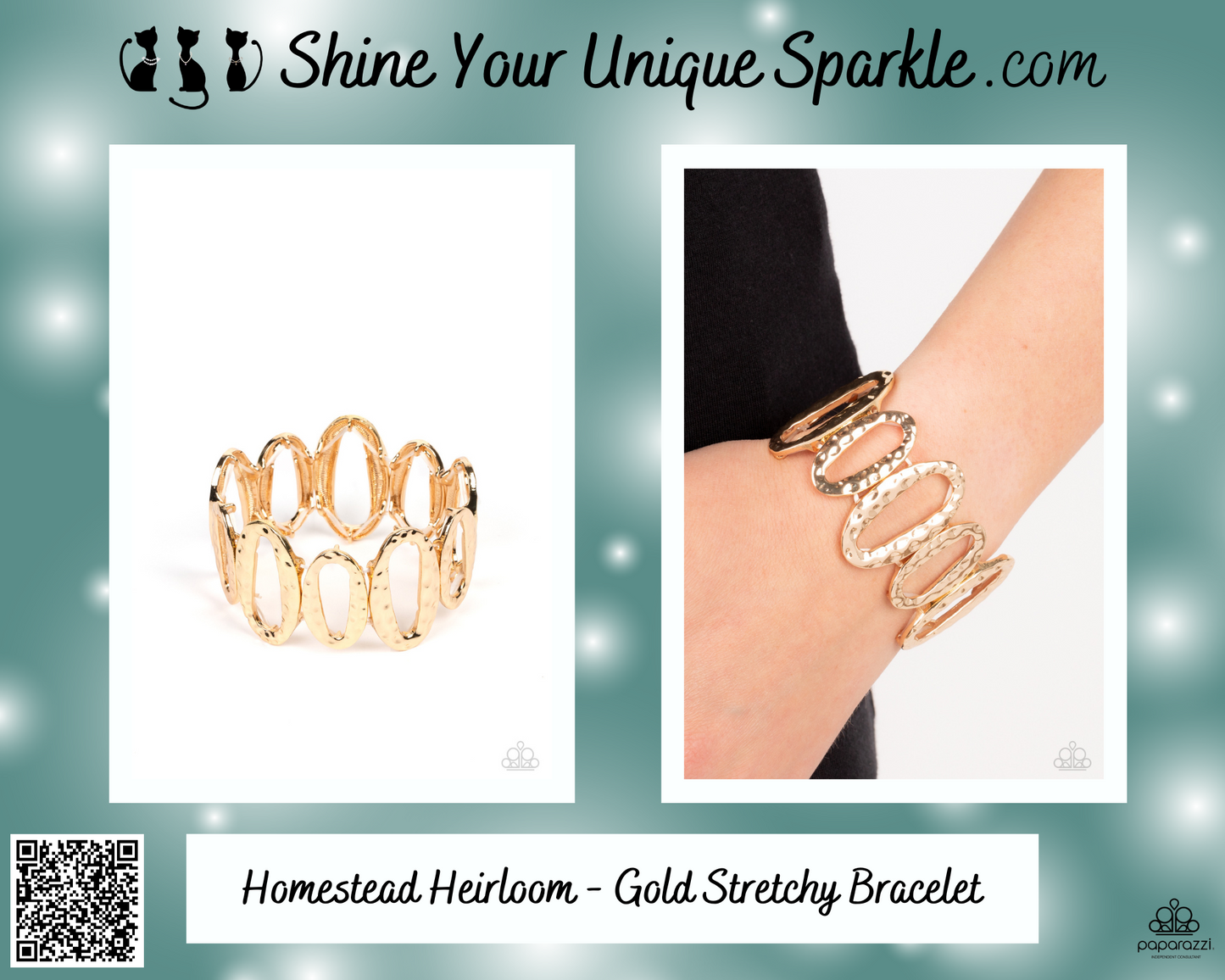 Homestead Heirloom - Gold Stretchy Bracelet