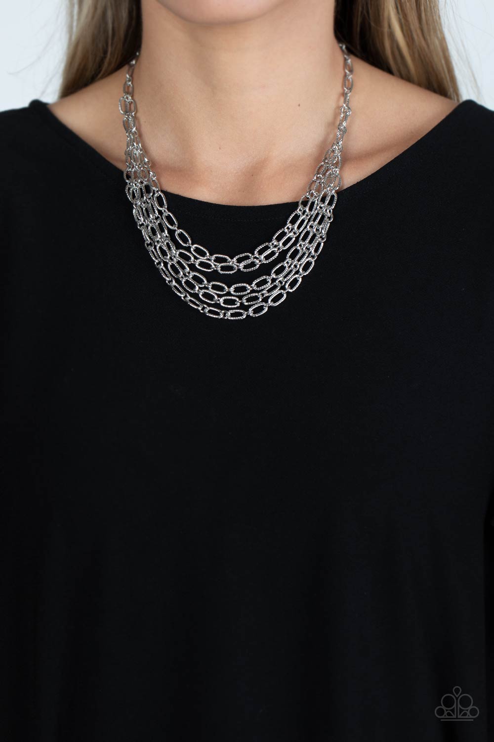 House of CHAIN - Silver Layered Chain Short Necklace