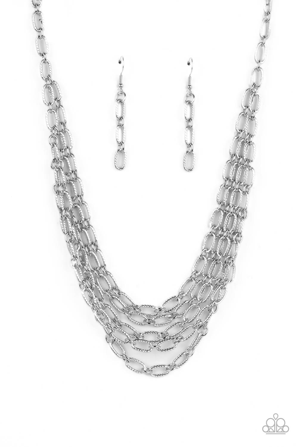 House of CHAIN - Silver Layered Chain Short Necklace