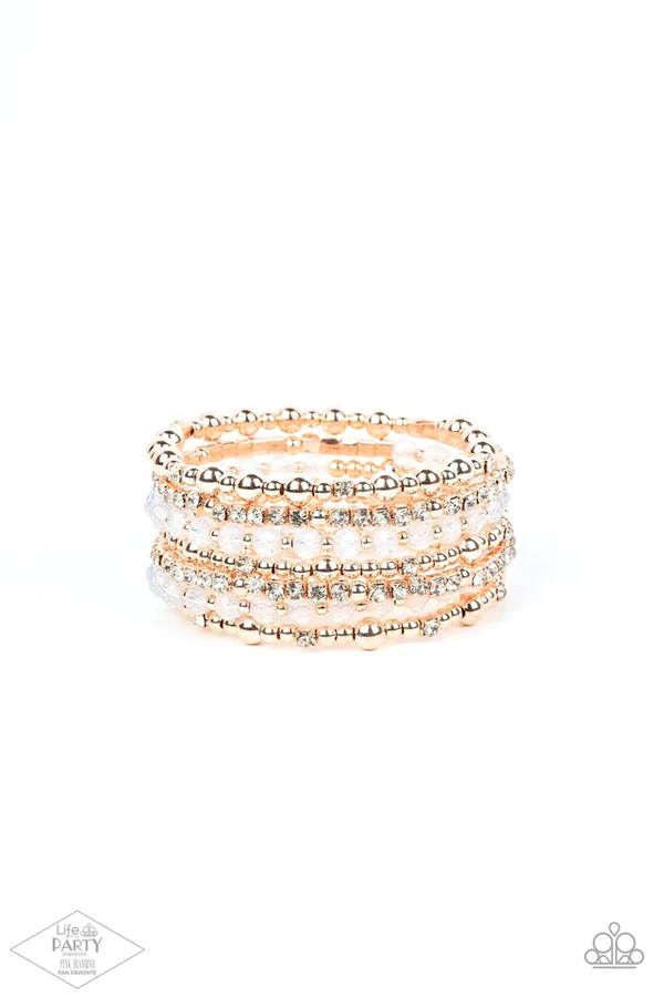 ICE Knowing You - Rose Gold Coil Bracelet - Life of the Party Pink Diamond Fan Favorite Exclusive