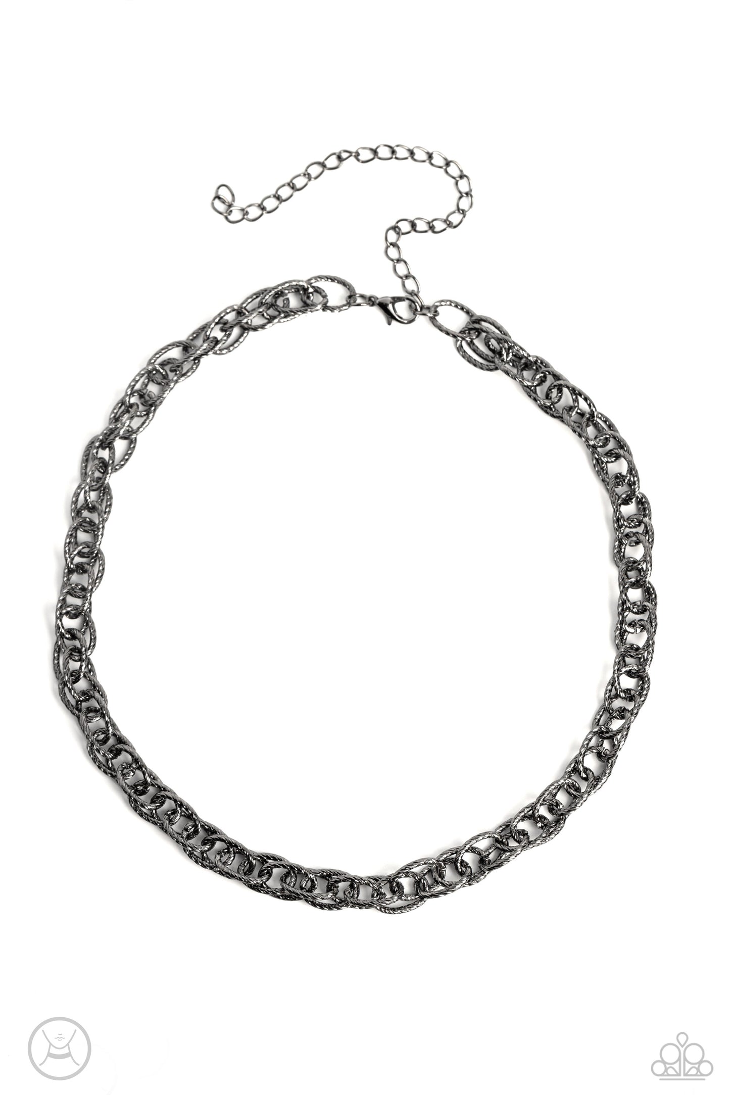 If I Only Had a CHAIN - Black Gun Metal Choker Necklace