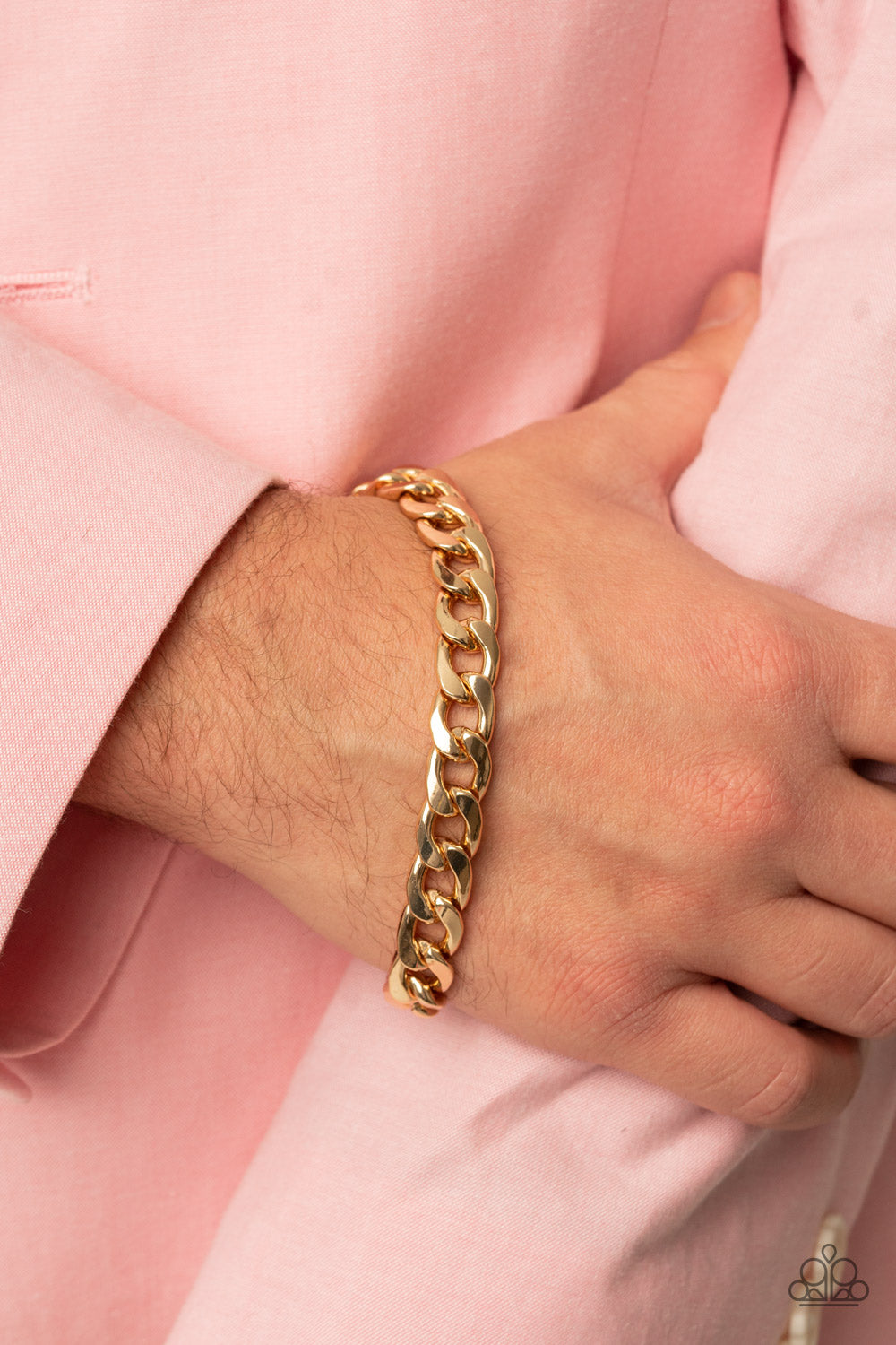 PERFECT MATCH / SET: Knockout Champ - Gold Chain Urban Necklace AND Knock, Knock, KNOCKOUT - Gold Chain Urban Clasp Bracelet