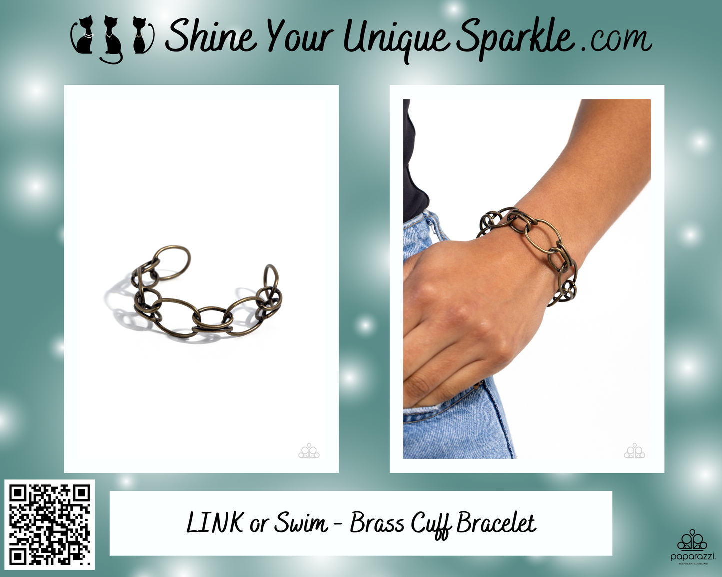 LINK or Swim - Brass Cuff Bracelet