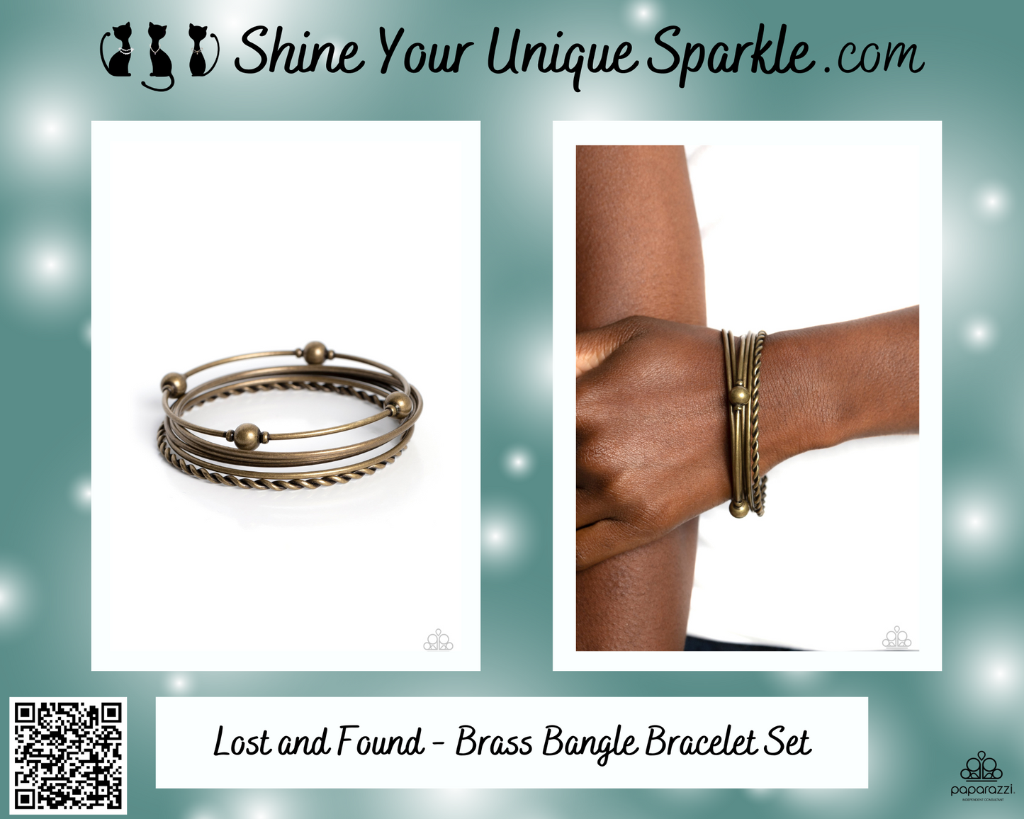 Lost and Found - Brass Bangle Bracelet Set