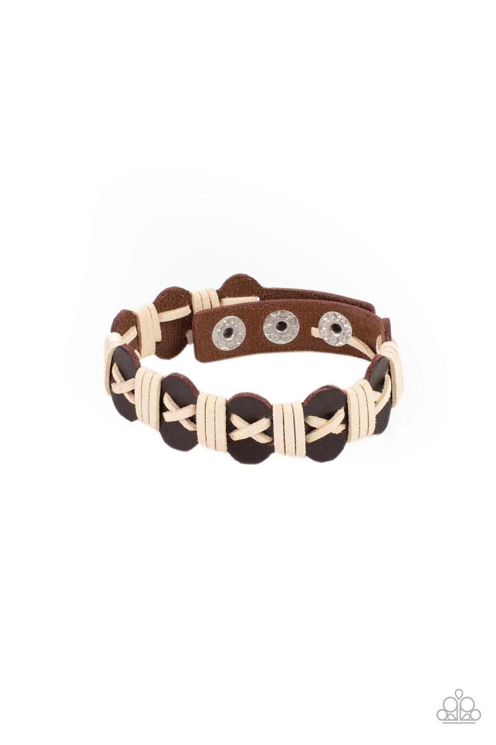 Macho Maverick - Brown Leather Cord Urban Wrap Bracelet