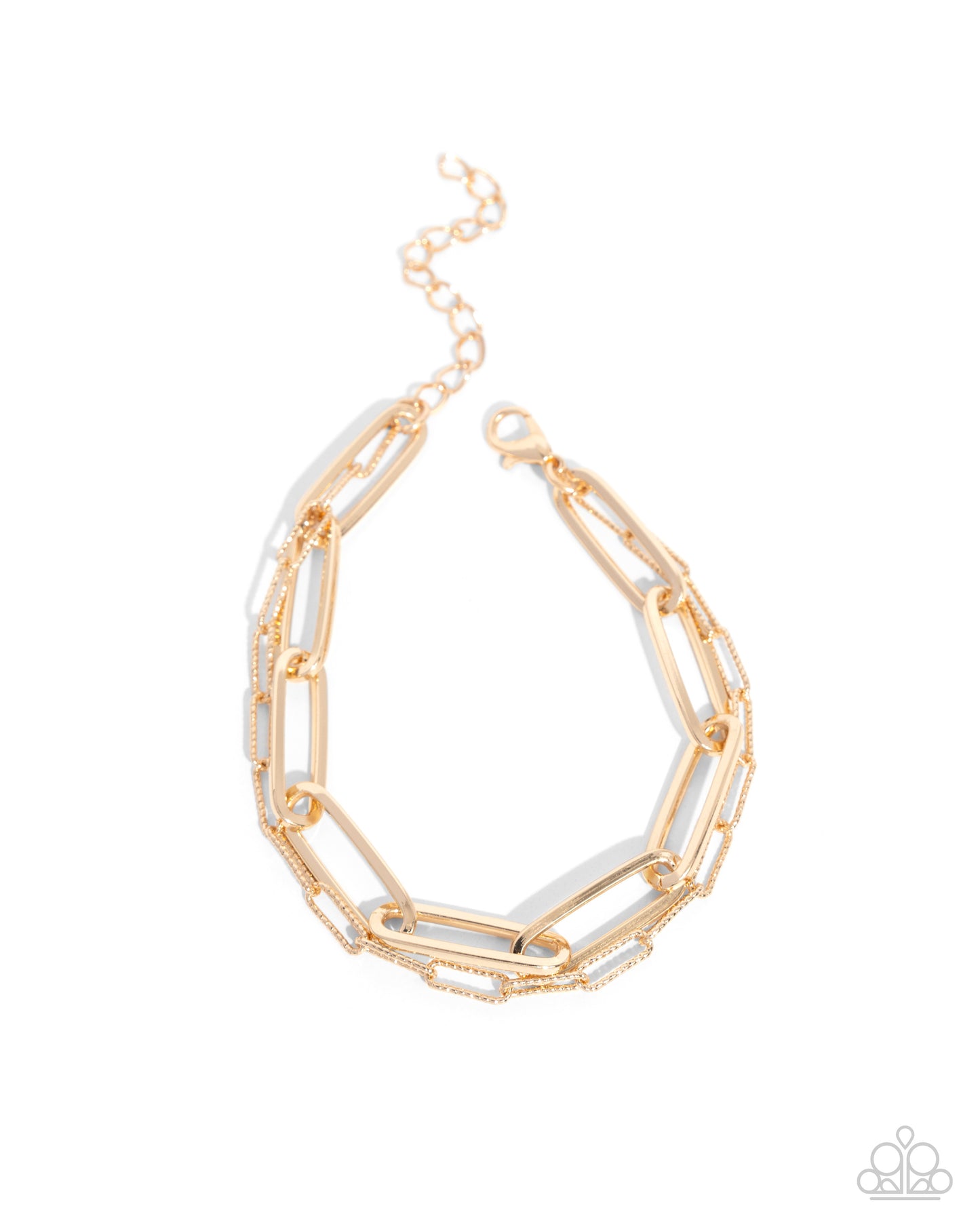 Matinee Mashup - Gold Paperclip Chain Clasp Bracelet