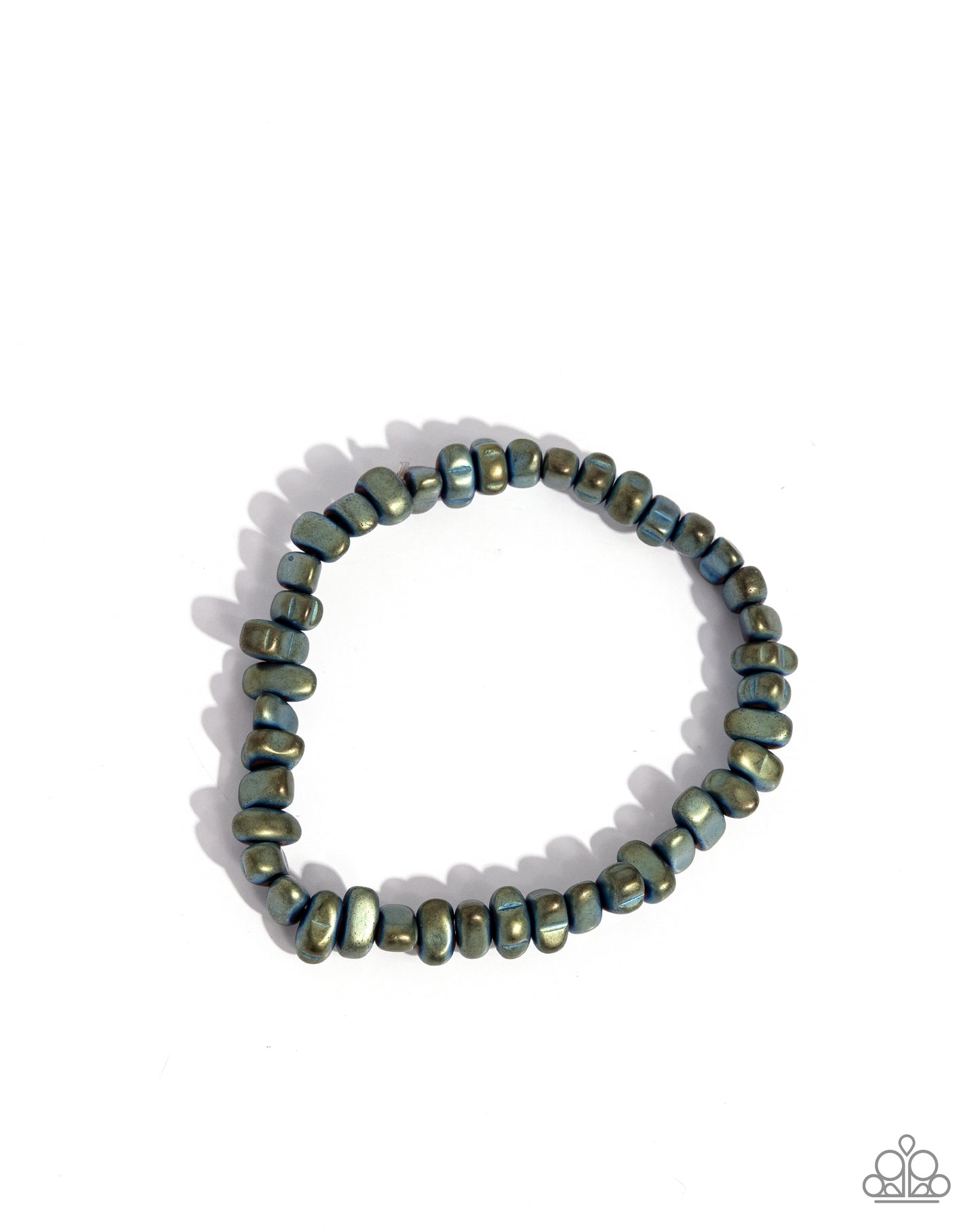 Matte Makeover - Green Stone Stretchy Urban Bracelet