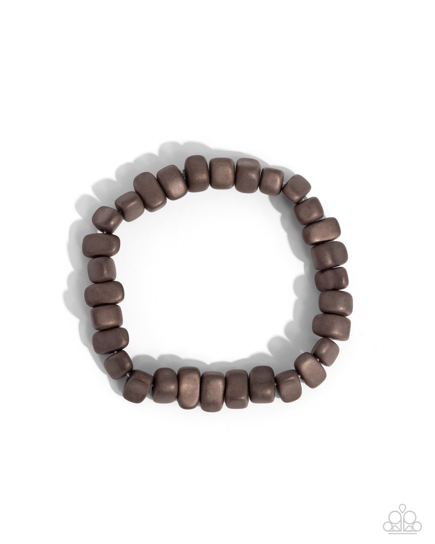 Matte Motivation - Brown Bead Urban Stretchy Bracelet