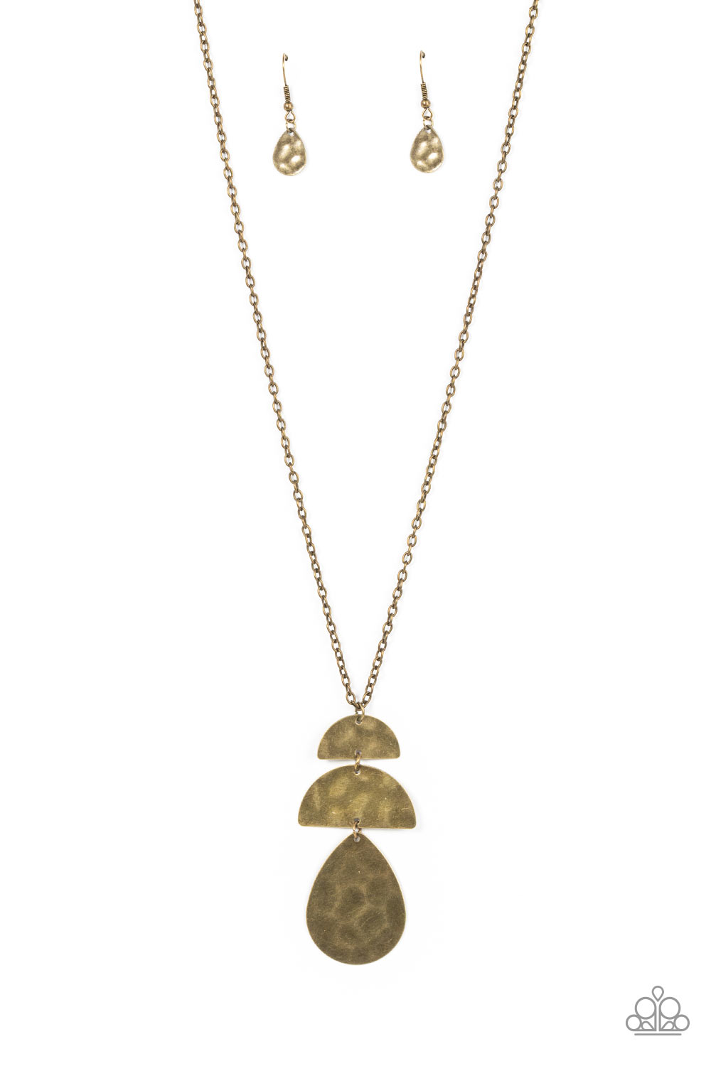 Mayan Mystery - Brass Pendant Medium Length Necklace