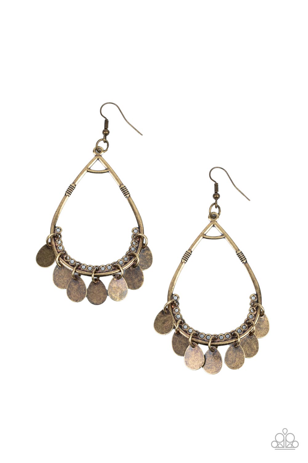 Meet Your Music Maker - Brass Teardrop Fishhook Earrings
