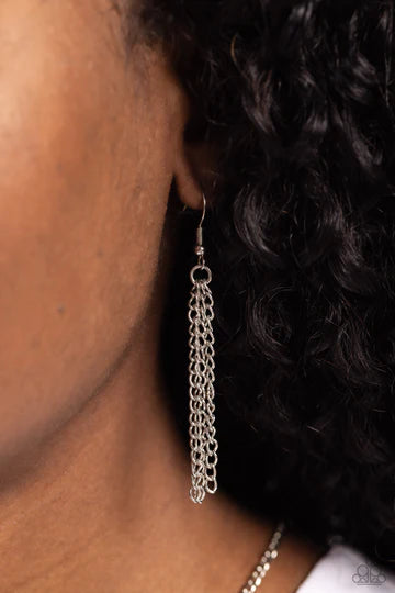 Mesa Medallion - Black Stone Silver Long Necklace