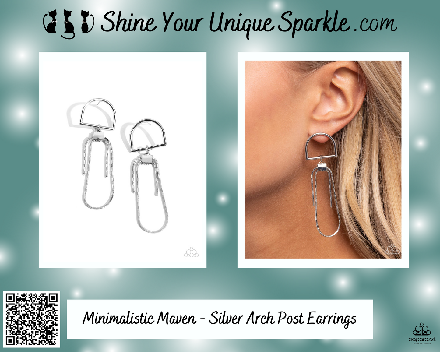 Minimalistic Maven - Silver Arch Post Earrings