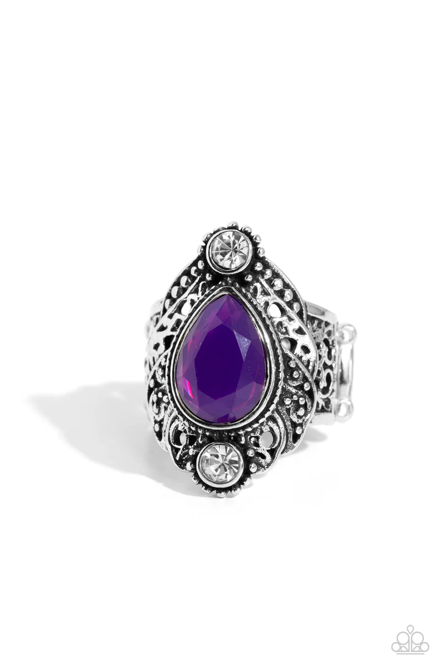 Mystical Mania - Purple Gem Silver Ring