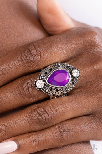 Mystical Mania - Purple Gem Silver Ring
