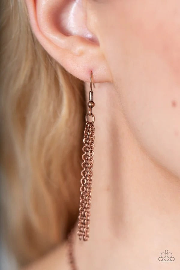 NEST Friends Forever - Copper Feather Fringe Short Necklace