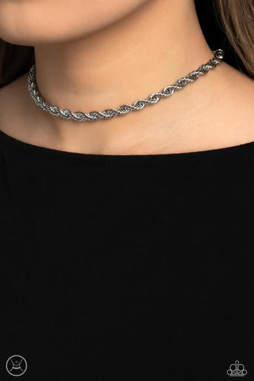 Never Lose ROPE - Silver Rope Chain Choker Necklace