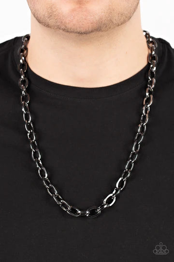 Player of the Year - Black Gunmetal Chain Urban Necklace