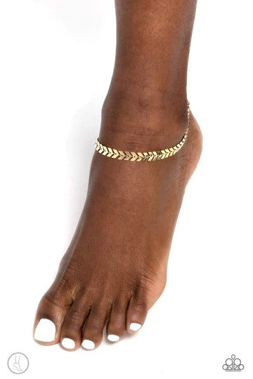 Point in Time - Gold Bar Anklet