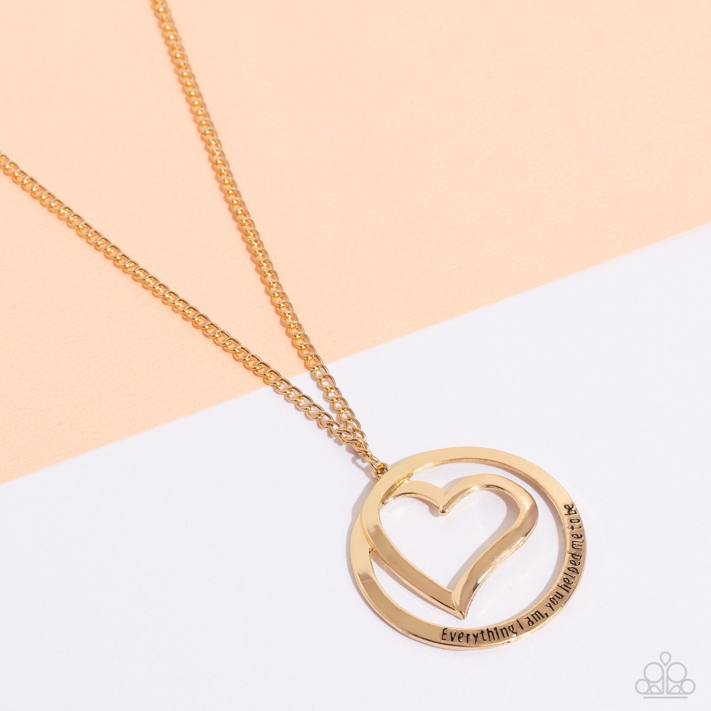 Positively Perfect - Gold Heart "Everything I Am" Long Necklace