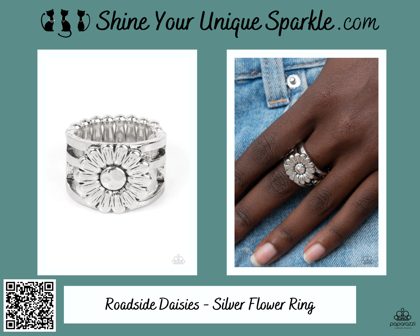 Roadside Daisies - Silver Flower Ring