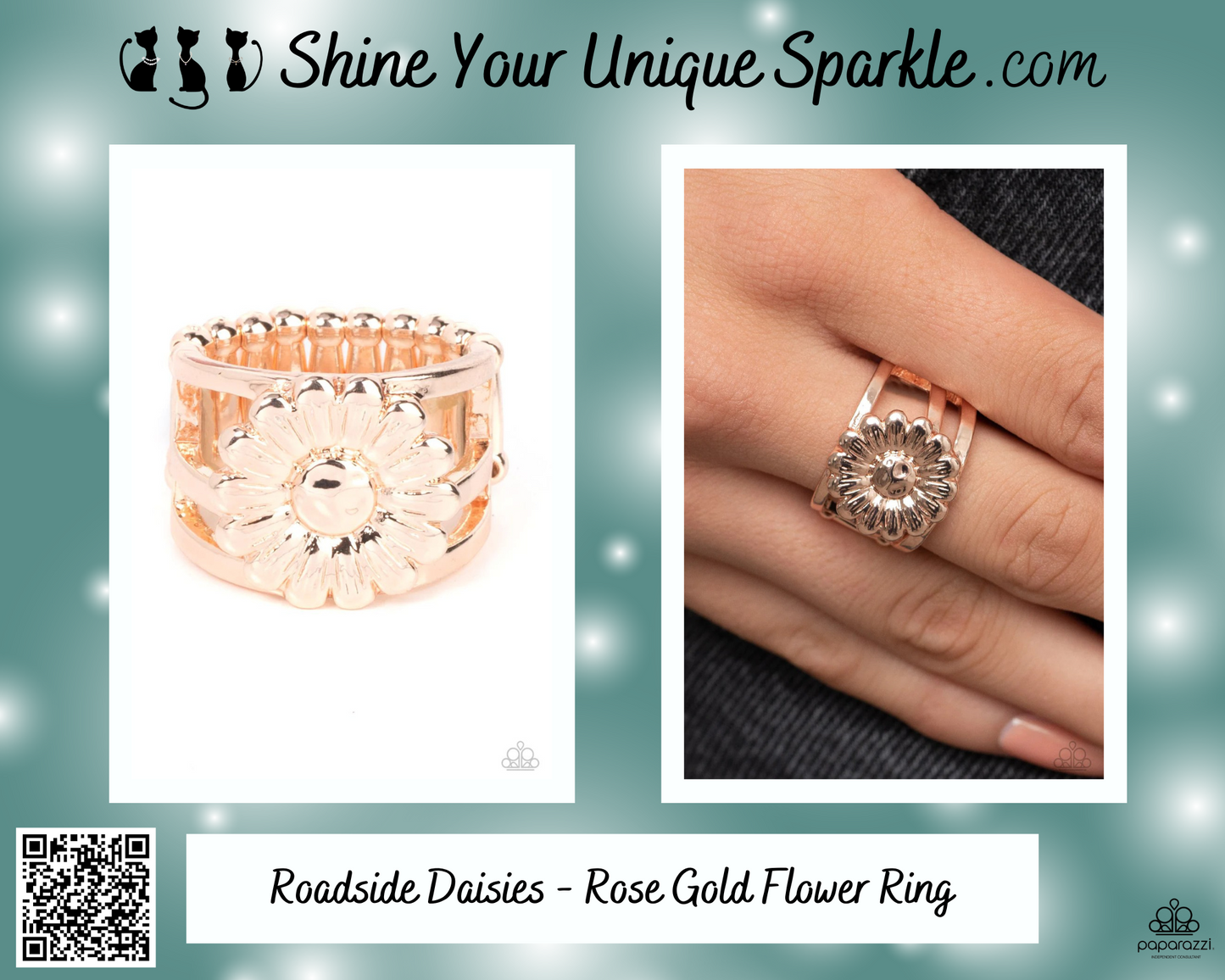 Roadside Daisies - Rose Gold Flower Ring