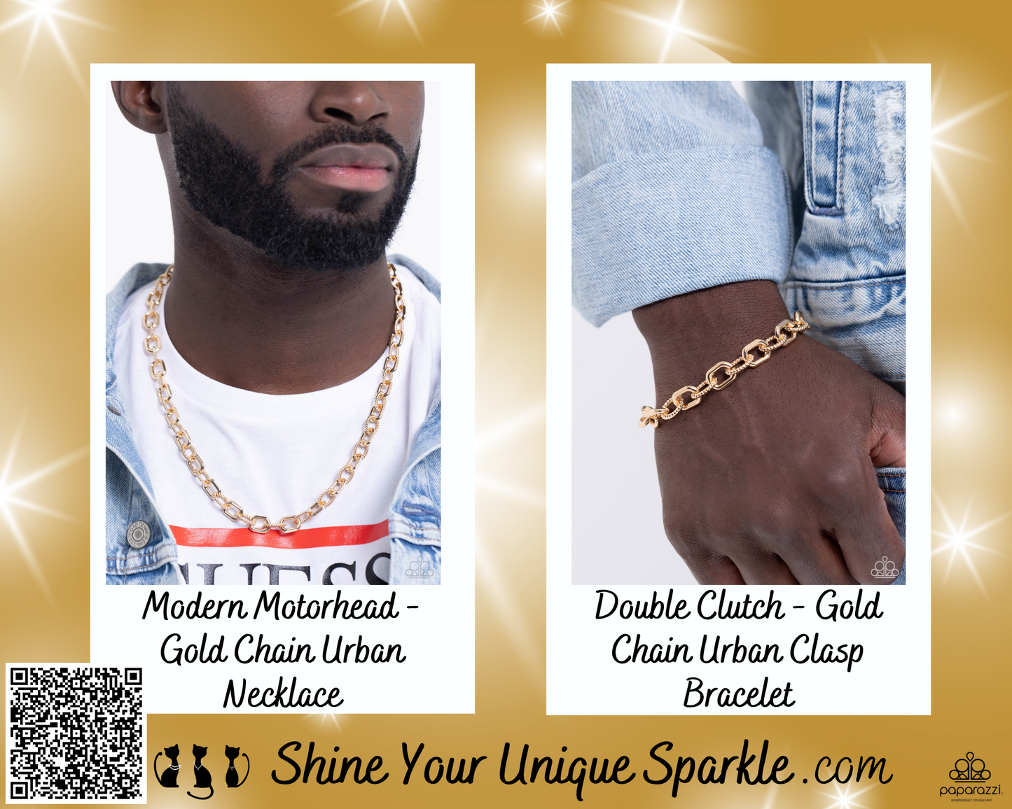 Modern Motorhead - Gold Chain Urban Necklace