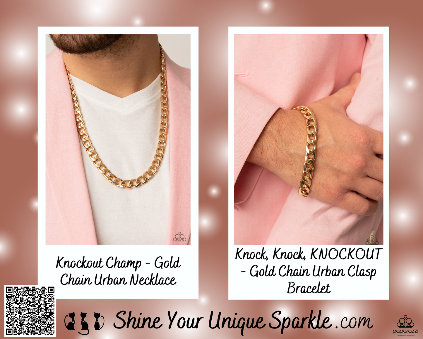 Knock, Knock, KNOCKOUT - Gold Chain Urban Clasp Bracelet