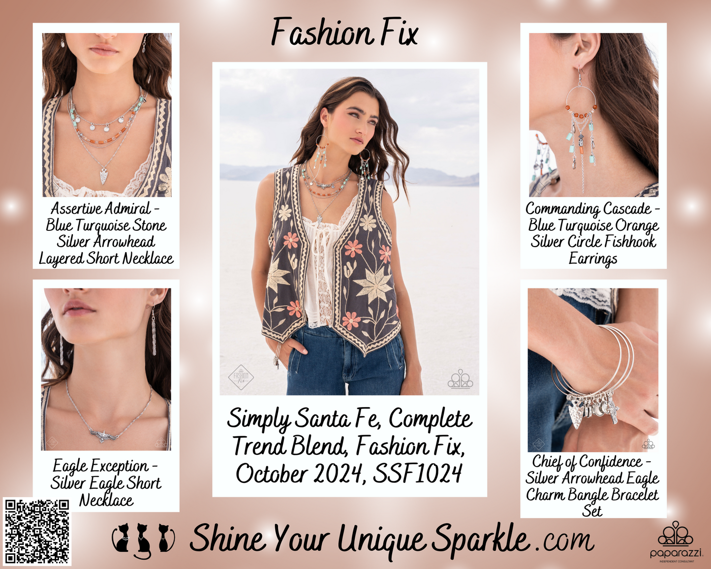 Assertive Admiral - Blue Turquoise Stone Silver Arrowhead Layered Short Necklace - Fashion Fix