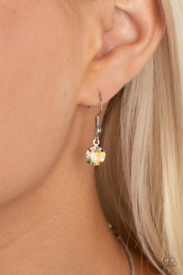 Smitten with Style - Multi Iridescent Gem Snake Chain Short Necklace